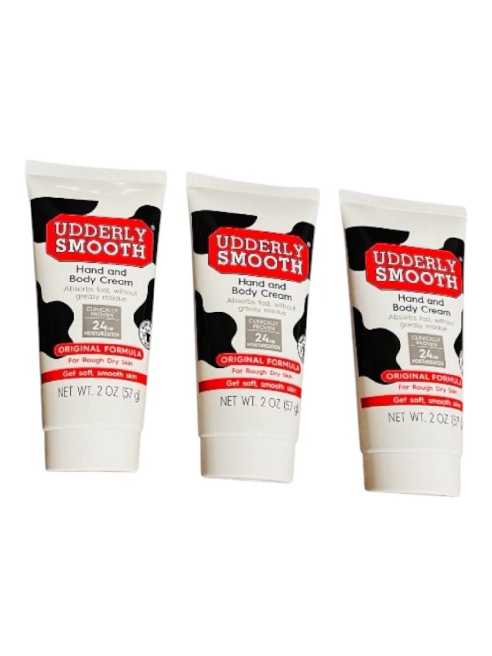 Udderly Smooth Hand & Body Cream Moisturize & Soften 3 Pack-2 oz ea MADE IN USA